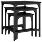 vidaXL Satztische 3 Stk. Schwarz Holzwerkstoff vidaXL Satztische 3 Stk. Schwarz Holzwerkstoff