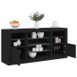 vidaXL Sideboard mit LED-Leuchten Schwarz 142,5x37x67 cm vidaXL Sideboard mit LED-Leuchten Schwarz 142,5x37x67 cm