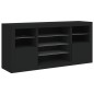 vidaXL Sideboard mit LED-Leuchten Schwarz 142,5x37x67 cm vidaXL Sideboard mit LED-Leuchten Schwarz 142,5x37x67 cm