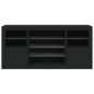 vidaXL Sideboard mit LED-Leuchten Schwarz 142,5x37x67 cm vidaXL Sideboard mit LED-Leuchten Schwarz 142,5x37x67 cm