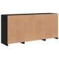 vidaXL Sideboard mit LED-Leuchten Schwarz 142,5x37x67 cm vidaXL Sideboard mit LED-Leuchten Schwarz 142,5x37x67 cm
