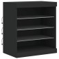 vidaXL Sideboard mit LED-Leuchten Schwarz 142,5x37x67 cm vidaXL Sideboard mit LED-Leuchten Schwarz 142,5x37x67 cm
