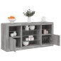 vidaXL Sideboard mit LED-Leuchten Grau Sonoma 142,5x37x67 cm vidaXL Sideboard mit LED-Leuchten Grau Sonoma 142,5x37x67 cm