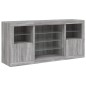 vidaXL Sideboard mit LED-Leuchten Grau Sonoma 142,5x37x67 cm vidaXL Sideboard mit LED-Leuchten Grau Sonoma 142,5x37x67 cm