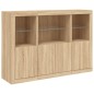 vidaXL Sideboards mit LED-Leuchten 3 Stk. Sonoma-Eiche Holzwerkstoff vidaXL Sideboards mit LED-Leuchten 3 Stk. Sonoma-Eiche Holzwerkstoff