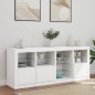 vidaXL Sideboard mit LED-Leuchten Weiß 164x37x67 cm vidaXL Sideboard mit LED-Leuchten Weiß 164x37x67 cm