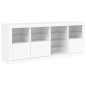 vidaXL Sideboard mit LED-Leuchten Weiß 164x37x67 cm vidaXL Sideboard mit LED-Leuchten Weiß 164x37x67 cm