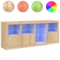 vidaXL Sideboard mit LED-Leuchten Sonoma-Eiche 164x37x67 cm vidaXL Sideboard mit LED-Leuchten Sonoma-Eiche 164x37x67 cm