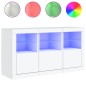 vidaXL Sideboard mit LED-Leuchten Weiß 123x37x67 cm vidaXL Sideboard mit LED-Leuchten Weiß 123x37x67 cm