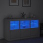 vidaXL Sideboard mit LED-Leuchten Weiß 123x37x67 cm vidaXL Sideboard mit LED-Leuchten Weiß 123x37x67 cm