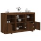 vidaXL Sideboard mit LED-Leuchten Braun Eichen-Optik 123x37x67 cm vidaXL Sideboard mit LED-Leuchten Braun Eichen-Optik 123x37x67 cm