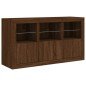 vidaXL Sideboard mit LED-Leuchten Braun Eichen-Optik 123x37x67 cm vidaXL Sideboard mit LED-Leuchten Braun Eichen-Optik 123x37x67 cm