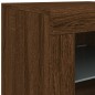 vidaXL Sideboard mit LED-Leuchten Braun Eichen-Optik 123x37x67 cm vidaXL Sideboard mit LED-Leuchten Braun Eichen-Optik 123x37x67 cm