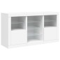 vidaXL Sideboard mit LED-Leuchten Weiß 123x37x67 cm vidaXL Sideboard mit LED-Leuchten Weiß 123x37x67 cm