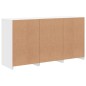 vidaXL Sideboard mit LED-Leuchten Weiß 123x37x67 cm vidaXL Sideboard mit LED-Leuchten Weiß 123x37x67 cm