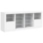 vidaXL Sideboard mit LED-Leuchten Weiß 163x37x67 cm vidaXL Sideboard mit LED-Leuchten Weiß 163x37x67 cm
