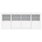 vidaXL Sideboard mit LED-Leuchten Weiß 163x37x67 cm vidaXL Sideboard mit LED-Leuchten Weiß 163x37x67 cm