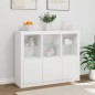 vidaXL Sideboards mit LED-Leuchten 3 Stk. Weiß Holzwerkstoff vidaXL Sideboards mit LED-Leuchten 3 Stk. Weiß Holzwerkstoff