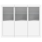 vidaXL Sideboards mit LED-Leuchten 3 Stk. Weiß Holzwerkstoff vidaXL Sideboards mit LED-Leuchten 3 Stk. Weiß Holzwerkstoff