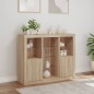 vidaXL Sideboards mit LED-Leuchten 3 Stk. Sonoma-Eiche Holzwerkstoff vidaXL Sideboards mit LED-Leuchten 3 Stk. Sonoma-Eiche Holzwerkstoff