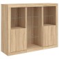 vidaXL Sideboards mit LED-Leuchten 3 Stk. Sonoma-Eiche Holzwerkstoff vidaXL Sideboards mit LED-Leuchten 3 Stk. Sonoma-Eiche Holzwerkstoff