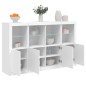 vidaXL Sideboards mit LED-Leuchten 3 Stk. Weiß Holzwerkstoff vidaXL Sideboards mit LED-Leuchten 3 Stk. Weiß Holzwerkstoff