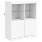 vidaXL Sideboards mit LED-Leuchten 3 Stk. Weiß Holzwerkstoff vidaXL Sideboards mit LED-Leuchten 3 Stk. Weiß Holzwerkstoff