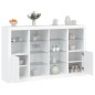 vidaXL Sideboards mit LED-Leuchten 3 Stk. Weiß Holzwerkstoff vidaXL Sideboards mit LED-Leuchten 3 Stk. Weiß Holzwerkstoff