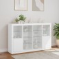 vidaXL Sideboards mit LED-Leuchten 3 Stk. Weiß Holzwerkstoff vidaXL Sideboards mit LED-Leuchten 3 Stk. Weiß Holzwerkstoff