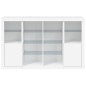 vidaXL Sideboards mit LED-Leuchten 3 Stk. Weiß Holzwerkstoff vidaXL Sideboards mit LED-Leuchten 3 Stk. Weiß Holzwerkstoff