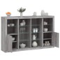 vidaXL Sideboards mit LED-Leuchten 3 Stk. Grau Sonoma Holzwerkstoff vidaXL Sideboards mit LED-Leuchten 3 Stk. Grau Sonoma Holzwerkstoff