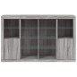 vidaXL Sideboards mit LED-Leuchten 3 Stk. Grau Sonoma Holzwerkstoff vidaXL Sideboards mit LED-Leuchten 3 Stk. Grau Sonoma Holzwerkstoff