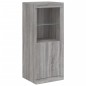 vidaXL Sideboards mit LED-Leuchten 3 Stk. Grau Sonoma Holzwerkstoff vidaXL Sideboards mit LED-Leuchten 3 Stk. Grau Sonoma Holzwerkstoff