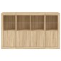 vidaXL Sideboards mit LED-Leuchten 3 Stk. Sonoma-Eiche Holzwerkstoff vidaXL Sideboards mit LED-Leuchten 3 Stk. Sonoma-Eiche Holzwerkstoff