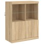 vidaXL Sideboards mit LED-Leuchten 3 Stk. Sonoma-Eiche Holzwerkstoff vidaXL Sideboards mit LED-Leuchten 3 Stk. Sonoma-Eiche Holzwerkstoff