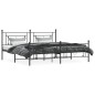 vidaXL Bettgestell mit Kopf- und Fußteil Metall Schwarz 193x203 cm vidaXL Bettgestell mit Kopf- und Fußteil Metall Schwarz 193x203 cm