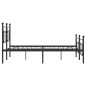 vidaXL Bettgestell mit Kopf- und Fußteil Metall Schwarz 193x203 cm vidaXL Bettgestell mit Kopf- und Fußteil Metall Schwarz 193x203 cm