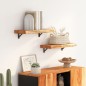vidaXL Wandregal 50x20x2,5 cm Rechteckig Massivholz Akazie Baumkante vidaXL Wandregal 50x20x2,5 cm Rechteckig Massivholz Akazie Baumkante