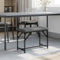 vidaXL Essbank Dunkelgrau 62x32x45 cm Stahl und Stoff vidaXL Essbank Dunkelgrau 62x32x45 cm Stahl und Stoff