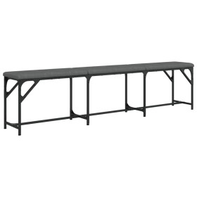 vidaXL Essbank Dunkelgrau 186x32x45 cm Stahl und Stoff