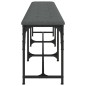 vidaXL Essbank Dunkelgrau 186x32x45 cm Stahl und Stoff vidaXL Essbank Dunkelgrau 186x32x45 cm Stahl und Stoff