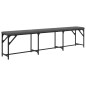 vidaXL Essbank Dunkelgrau 186x32x45 cm Stahl und Stoff vidaXL Essbank Dunkelgrau 186x32x45 cm Stahl und Stoff