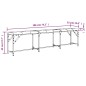 vidaXL Essbank Dunkelgrau 186x32x45 cm Stahl und Stoff vidaXL Essbank Dunkelgrau 186x32x45 cm Stahl und Stoff