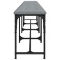vidaXL Essbank Hellgrau 248x32x45 cm Stahl und Stoff vidaXL Essbank Hellgrau 248x32x45 cm Stahl und Stoff