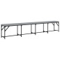 vidaXL Essbank Hellgrau 248x32x45 cm Stahl und Stoff vidaXL Essbank Hellgrau 248x32x45 cm Stahl und Stoff