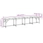 vidaXL Essbank Hellgrau 248x32x45 cm Stahl und Stoff vidaXL Essbank Hellgrau 248x32x45 cm Stahl und Stoff