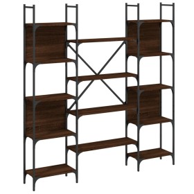 vidaXL Bücherregal Braun Eichen-Optik 155,5x24x166,5 cm Holzwerkstoff