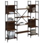 vidaXL Bücherregal Braun Eichen-Optik 155,5x24x166,5 cm Holzwerkstoff vidaXL Bücherregal Braun Eichen-Optik 155,5x24x166,5 cm Holzwerkstoff