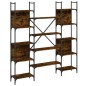 vidaXL Bücherregal Räuchereiche 155,5x24x166,5 cm Holzwerkstoff