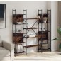 vidaXL Bücherregal Räuchereiche 155,5x24x166,5 cm Holzwerkstoff